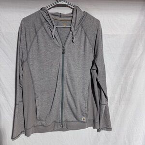 Carhartt gray lightweight cotton zip up jacket Size Large